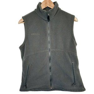 Columbia Vest Womens Small Full Zip Grey Fleece Sleeveless Core Interchange